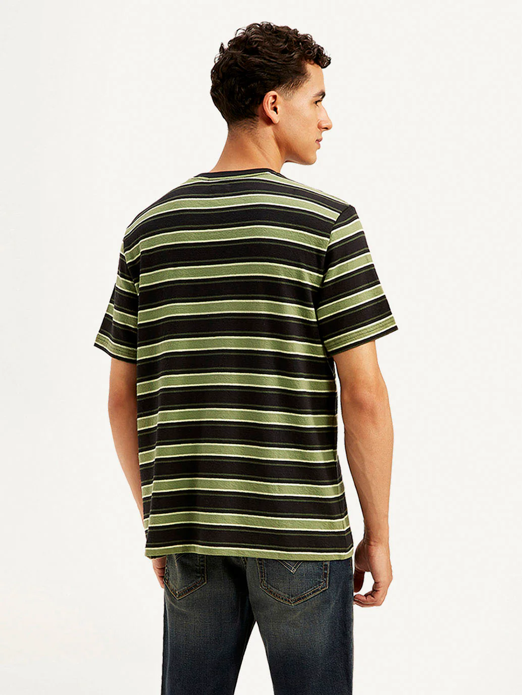 Men's Striped Crew Neck T-shirt - Image 3