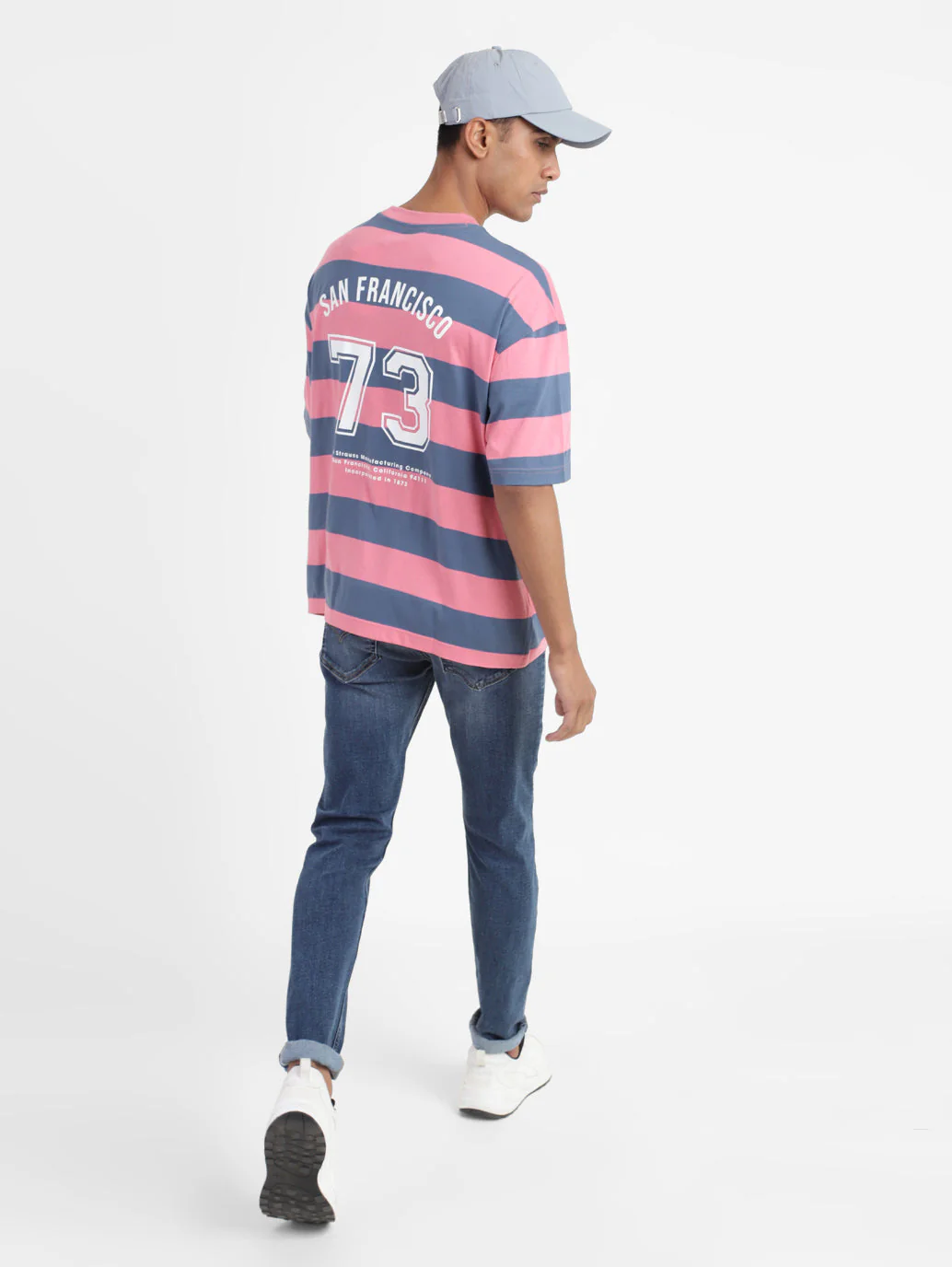 Men's Striped Crew Neck T-shirt - Image 2