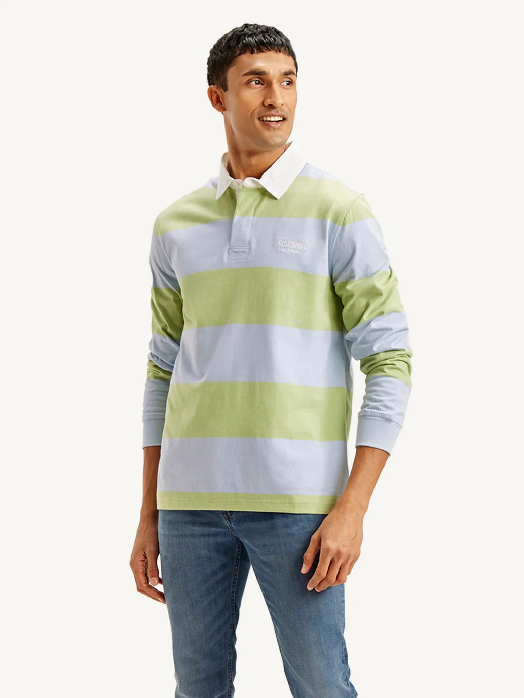 Men's Striped Polo T-shirt - Image 3