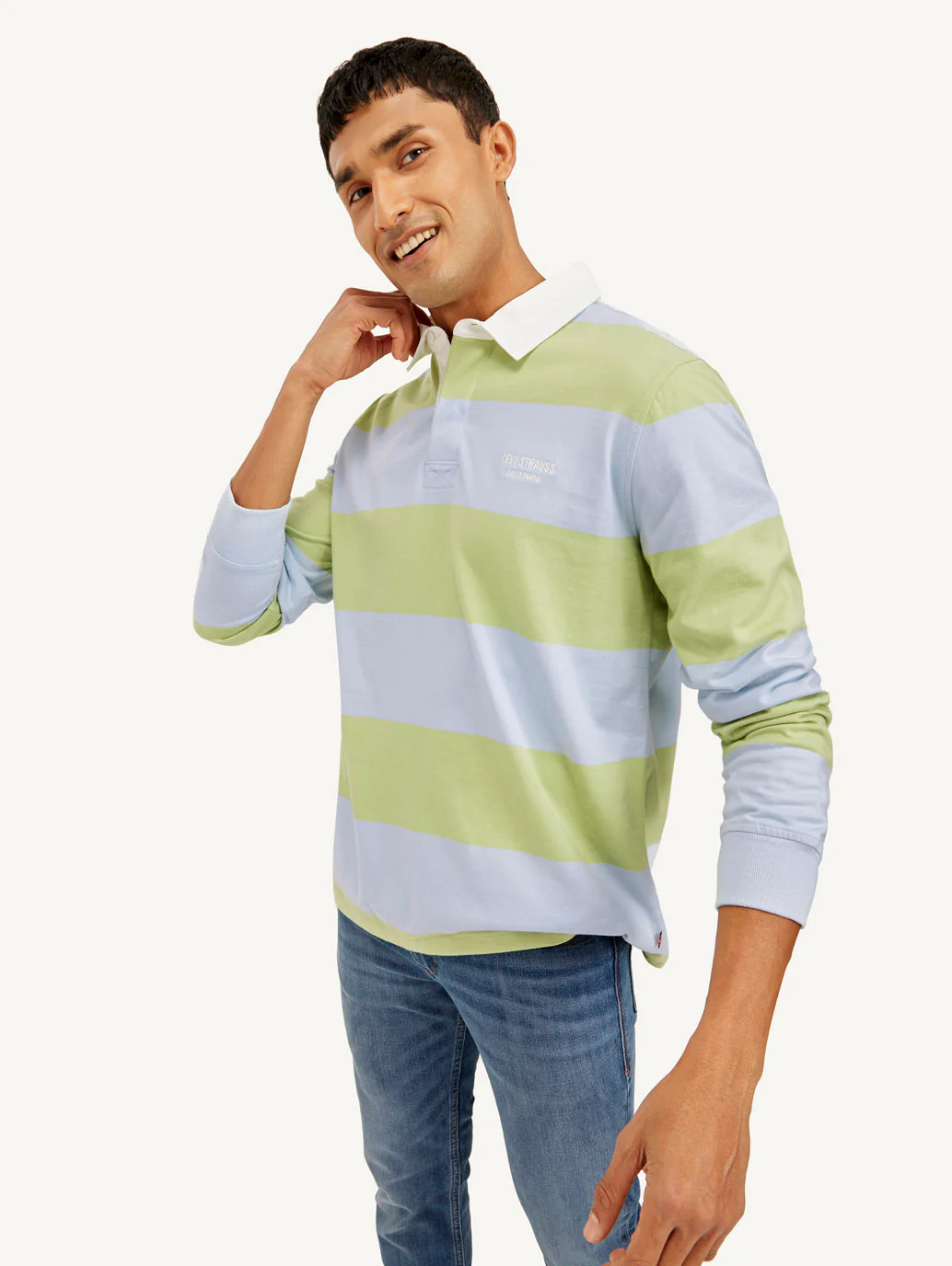 Men's Striped Polo T-shirt - Image 4