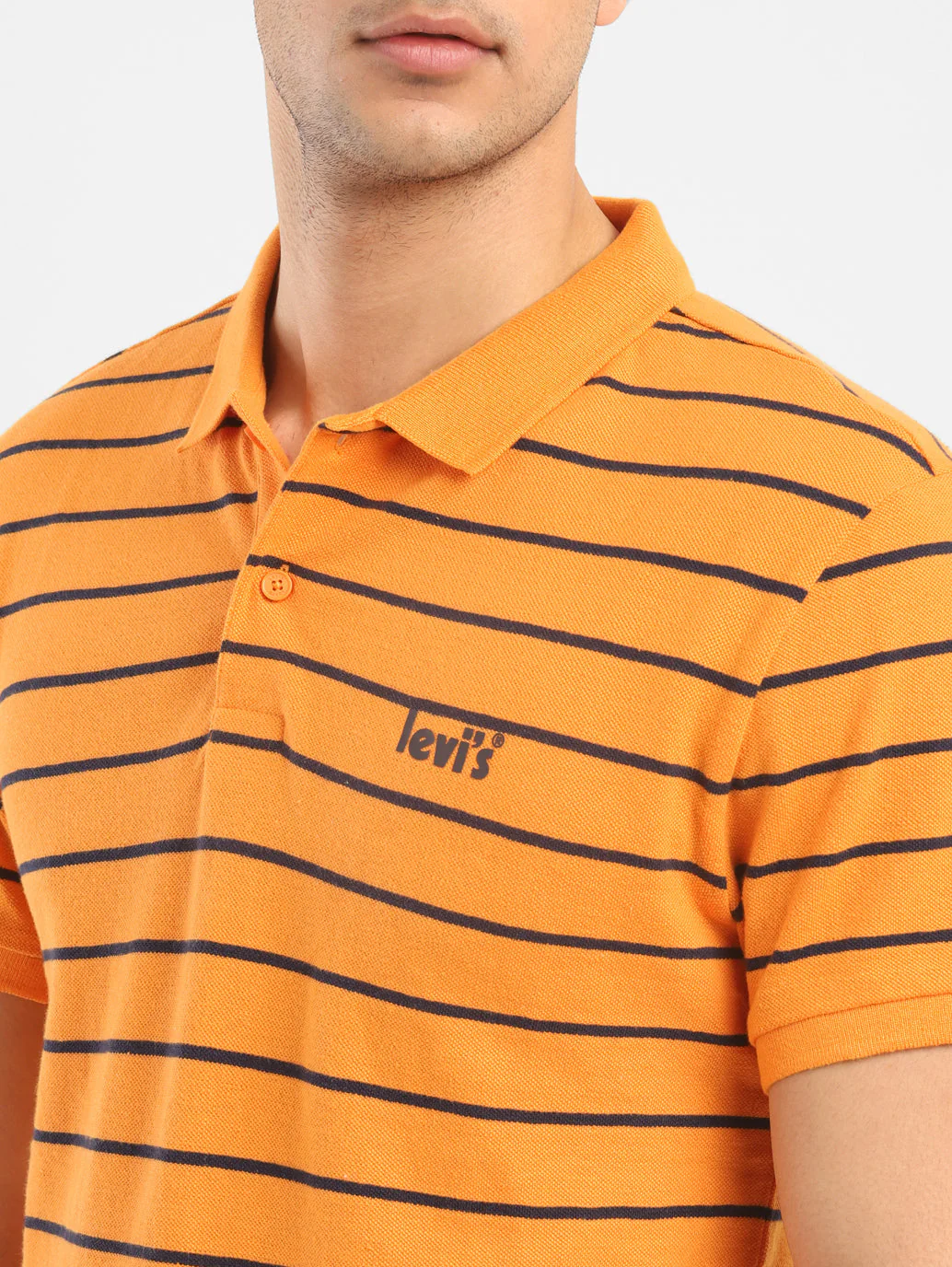 Men's Striped Polo Collar T-Shirt - Image 4