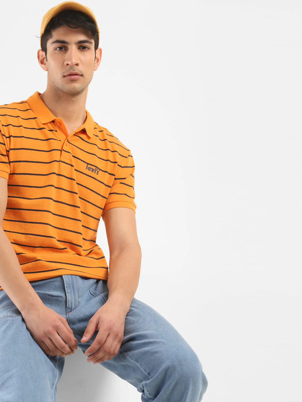 Men's Striped Polo Collar T-Shirt - Image 6