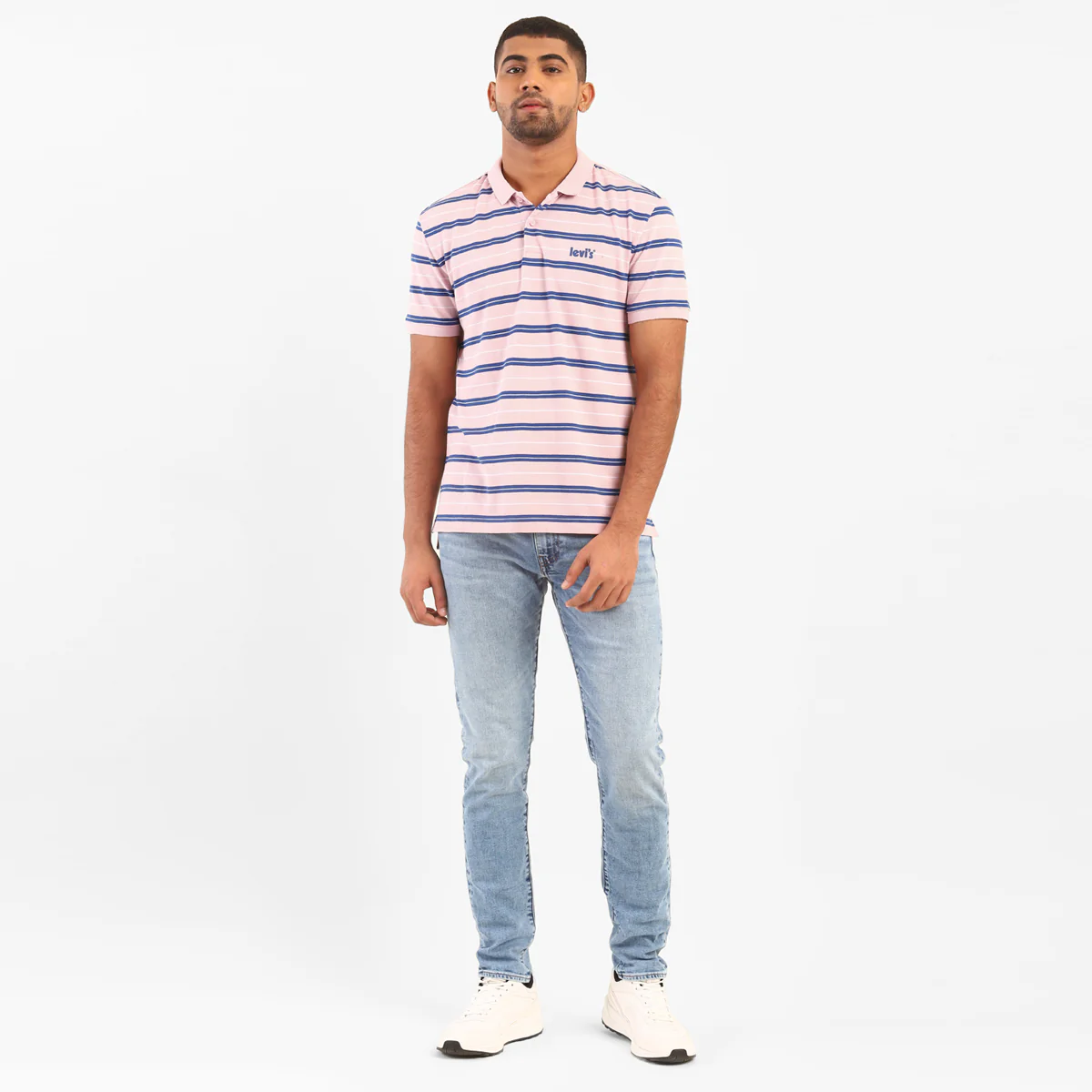 Men's Striped Polo Collar T-Shirt - Image 6