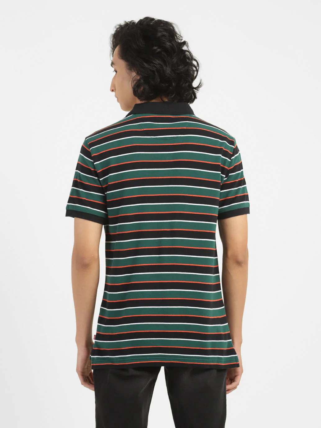 Men's Striped Polo T-shirt - Image 3