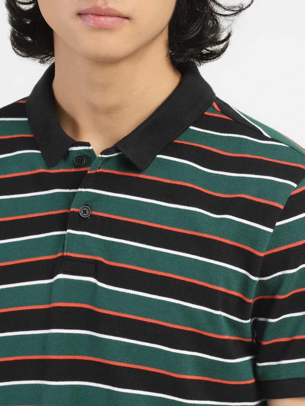 Men's Striped Polo T-shirt - Image 6