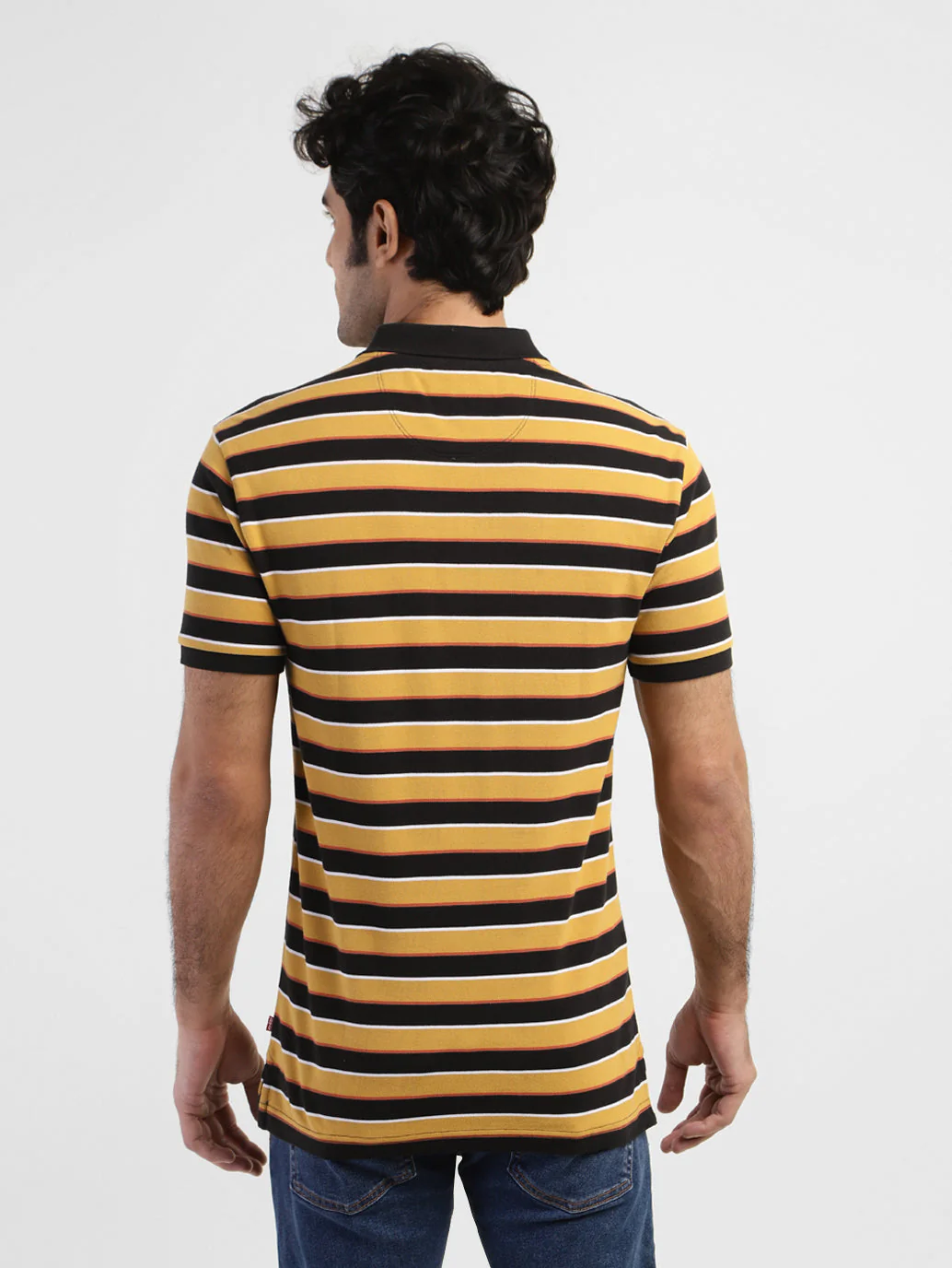Men's Striped Polo T-shirt - Image 3