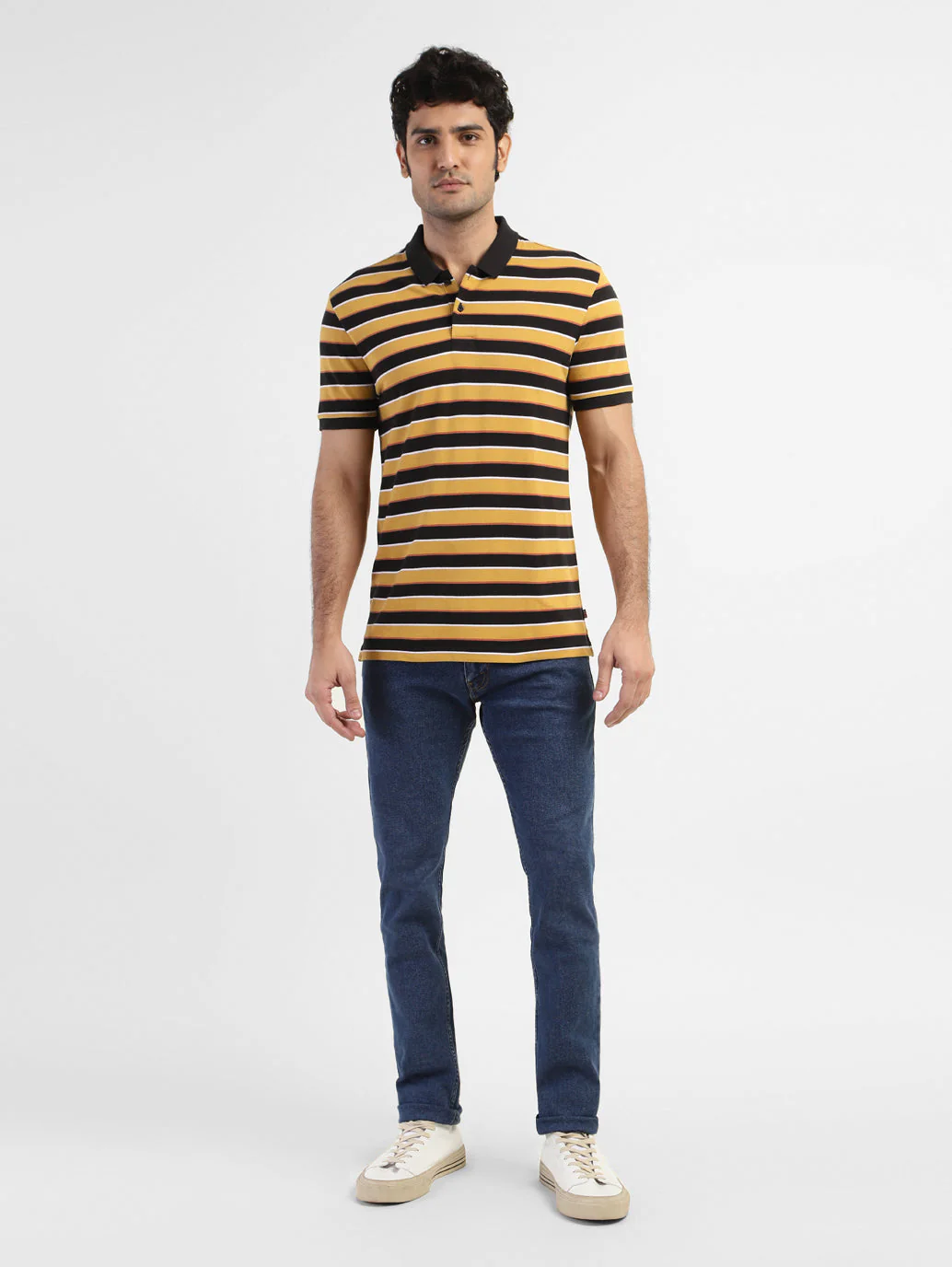 Men's Striped Polo T-shirt - Image 5