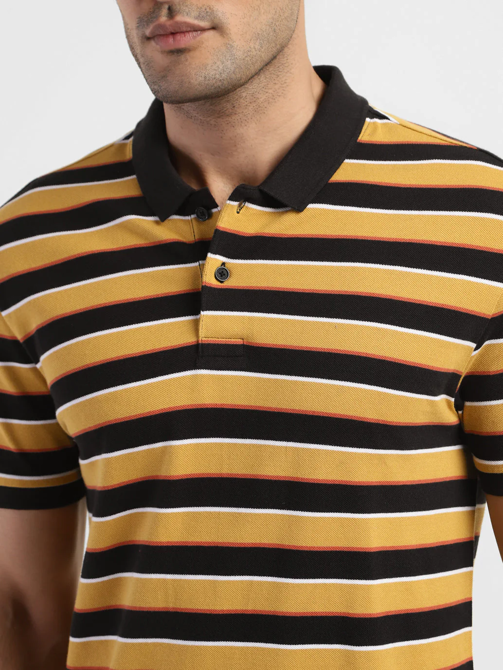 Men's Striped Polo T-shirt - Image 6