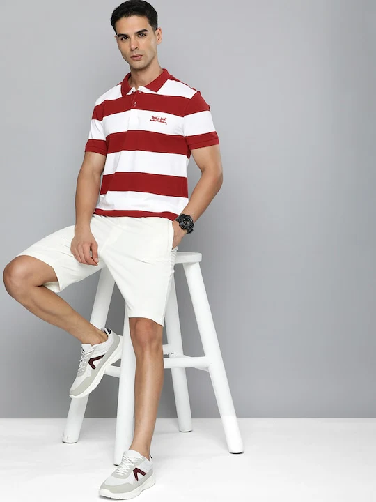 Men's Striped Polo T-shirt - Image 3