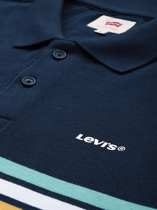 Men's Striped Polo T-shirt - Image 5