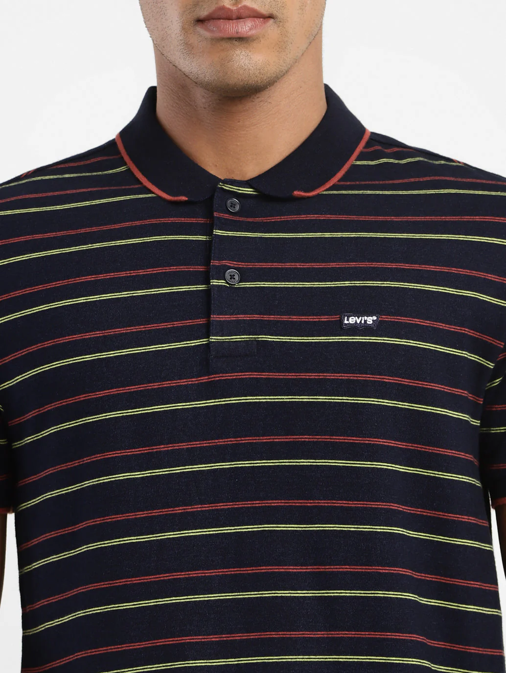Men's Striped Polo T-shirt - Image 5
