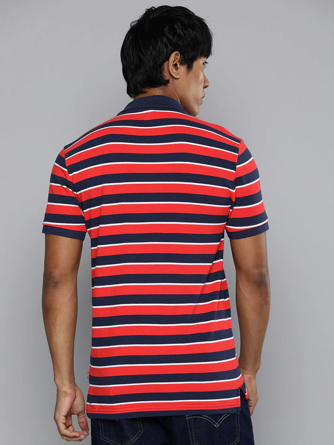 Men's Striped Polo T-shirt - Image 4