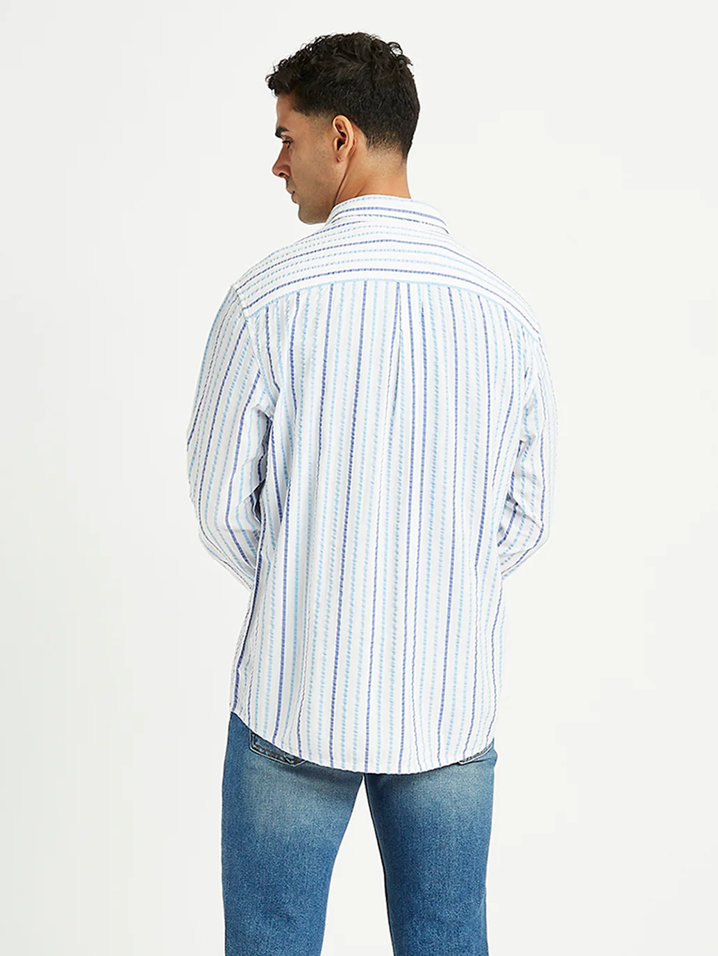 Men's Striped Slim Fit Shirt - Image 4
