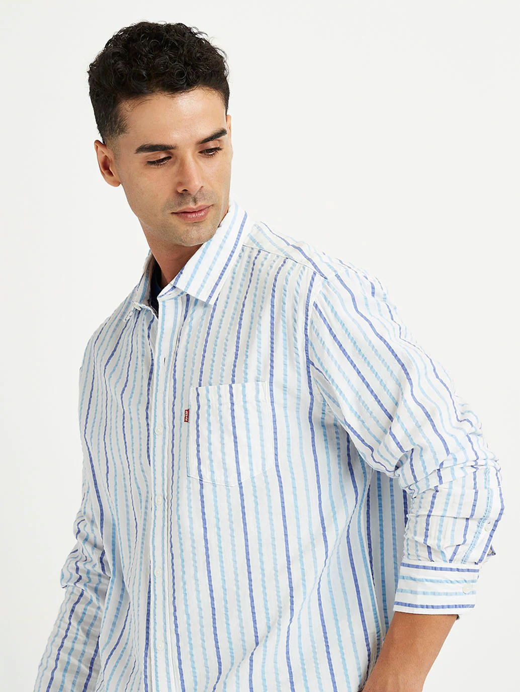 Men's Striped Slim Fit Shirt - Image 5