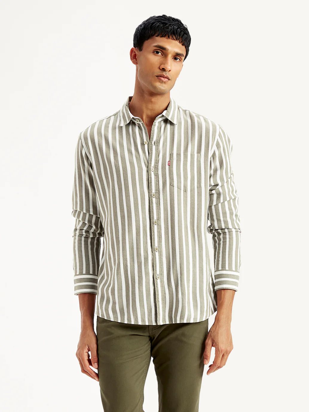 Men's Striped Slim Fit Shirt - Image 2