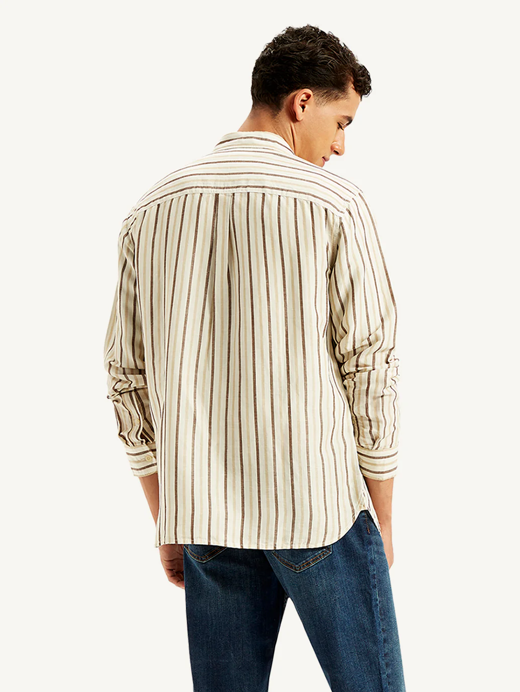 Men's Striped Slim Fit Shirt - Image 3