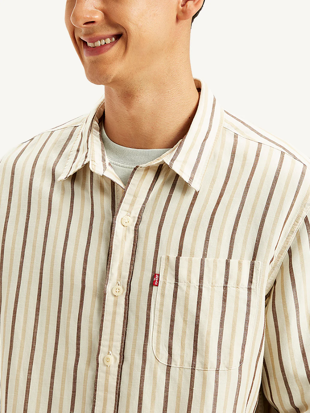 Men's Striped Slim Fit Shirt - Image 5