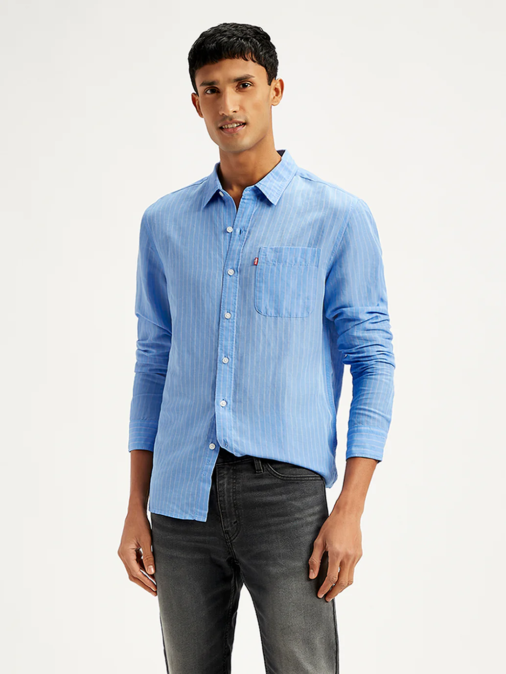 Men's Striped Slim Fit Shirt - Image 2
