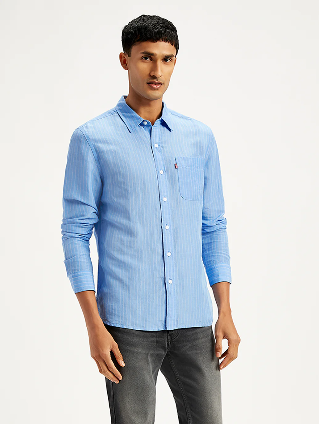 Men's Striped Slim Fit Shirt - Image 4