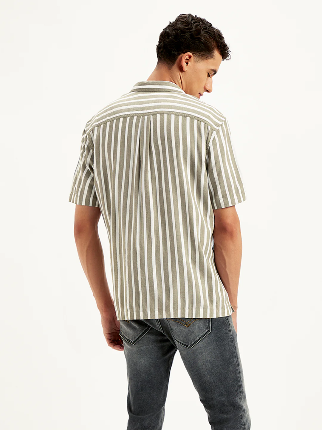 Men's Striped Slim Fit Shirt - Image 3