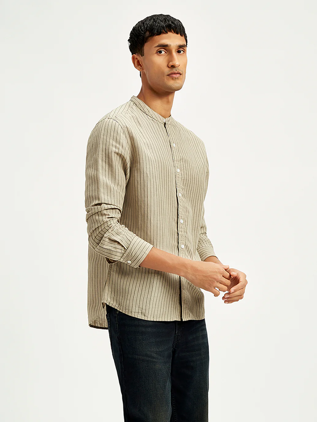 Men's Striped Slim Fit Shirt - Image 3