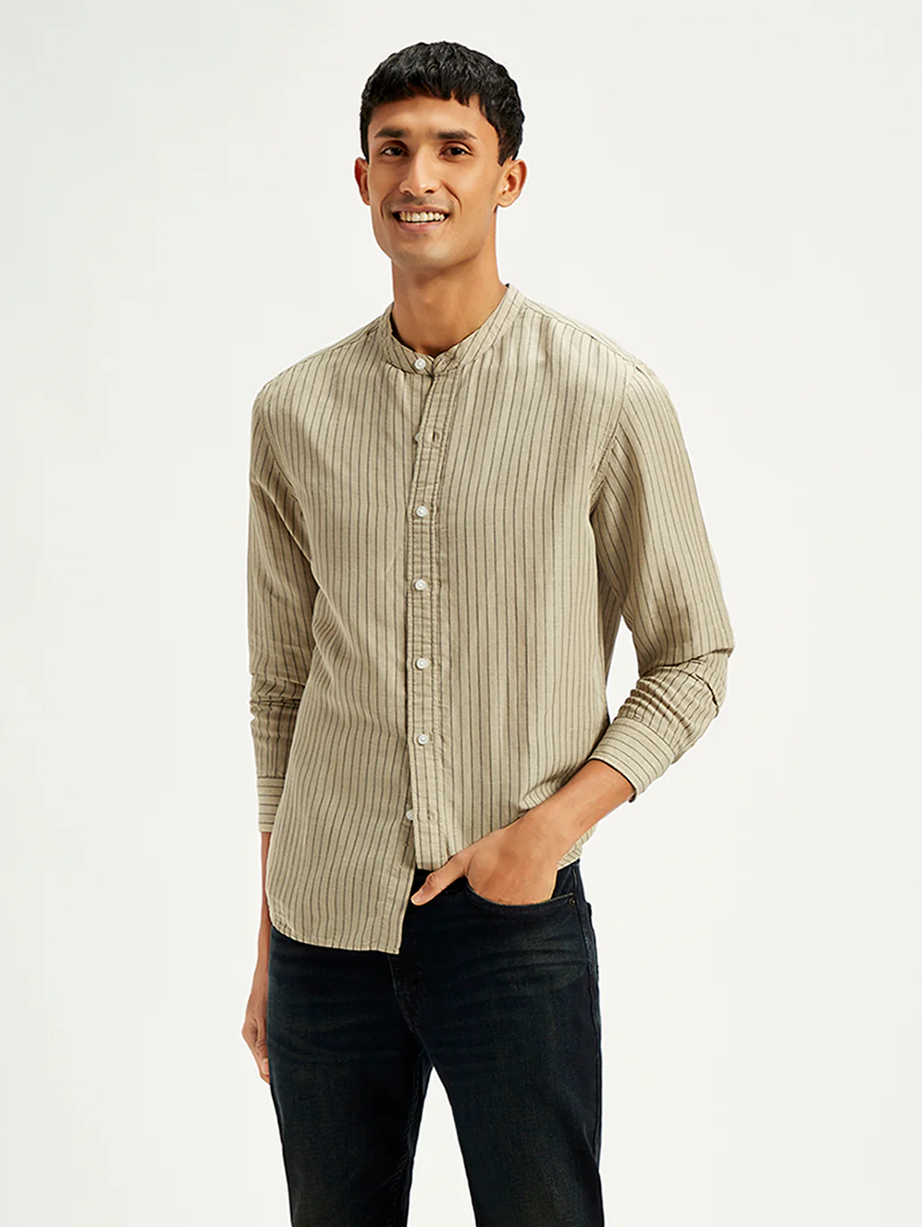 Men's Striped Slim Fit Shirt - Image 4