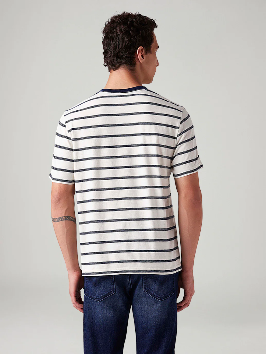 Men's Striped Regular Fit T-Shirt - Image 3
