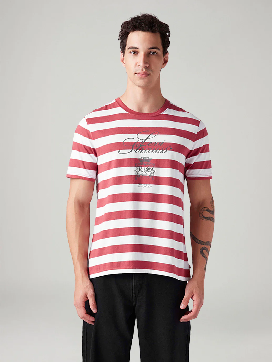 Men's Striped Regular Fit T-Shirt - Image 2