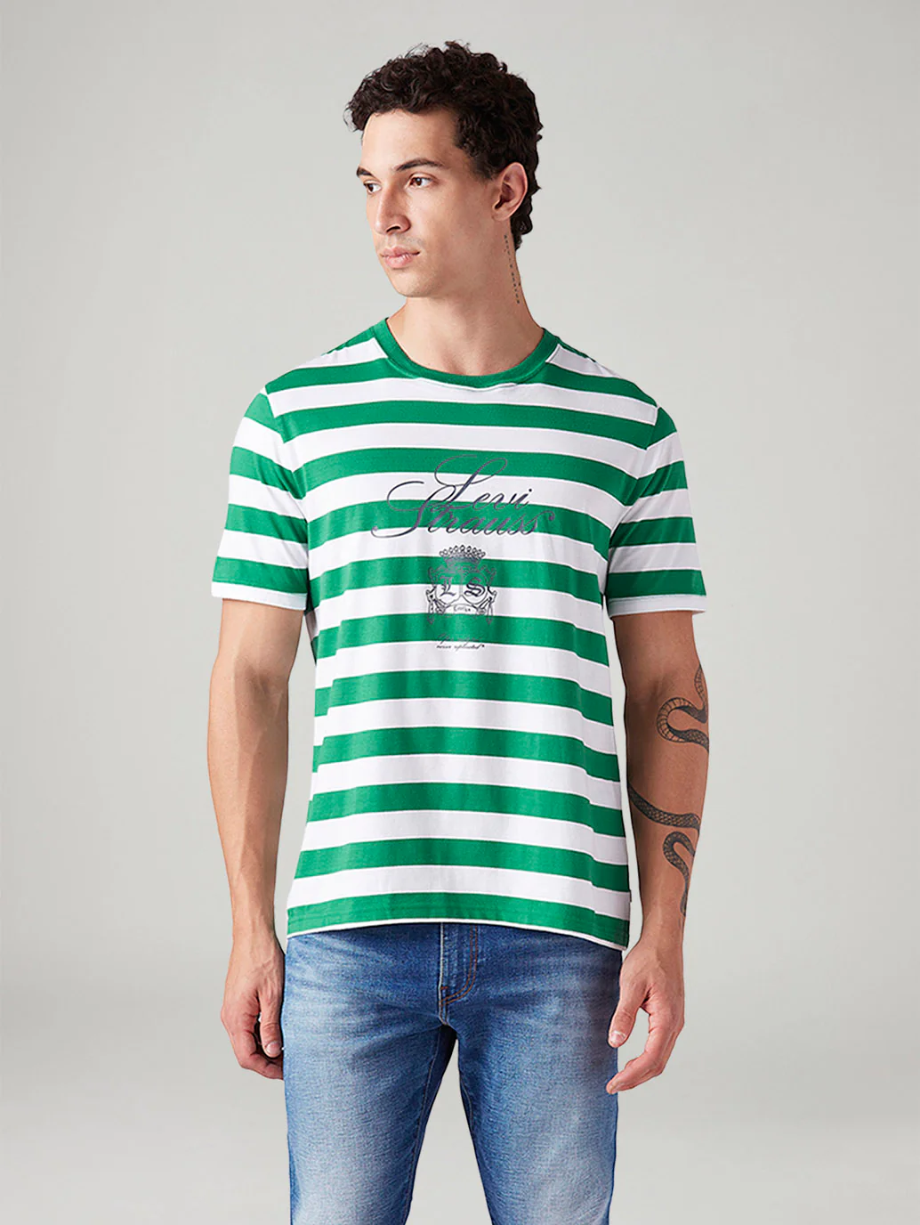 Men's Striped Regular Fit T-Shirt - Image 2