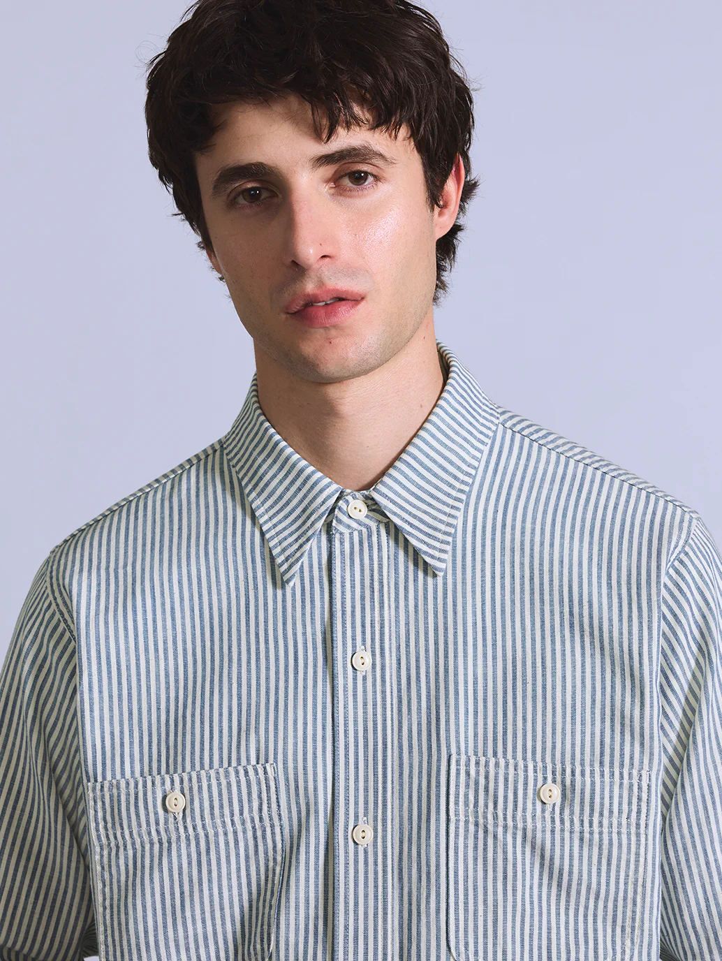 Men's Striped Relaxed Fit Shirt - Image 4