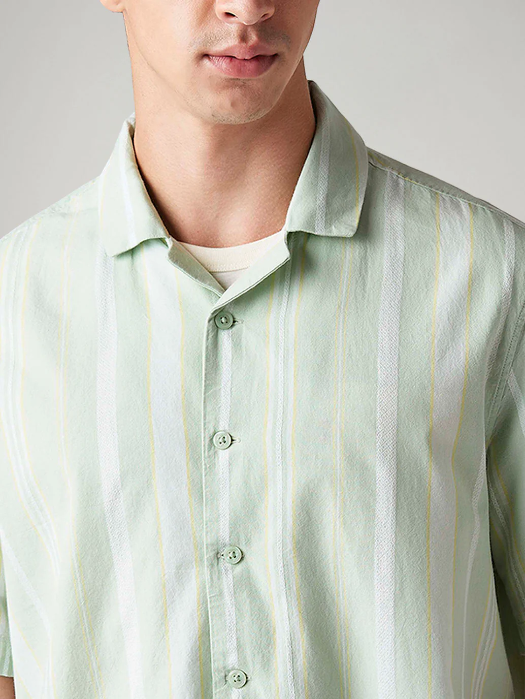 Men's Striped Relaxed Fit Shirt - Image 5