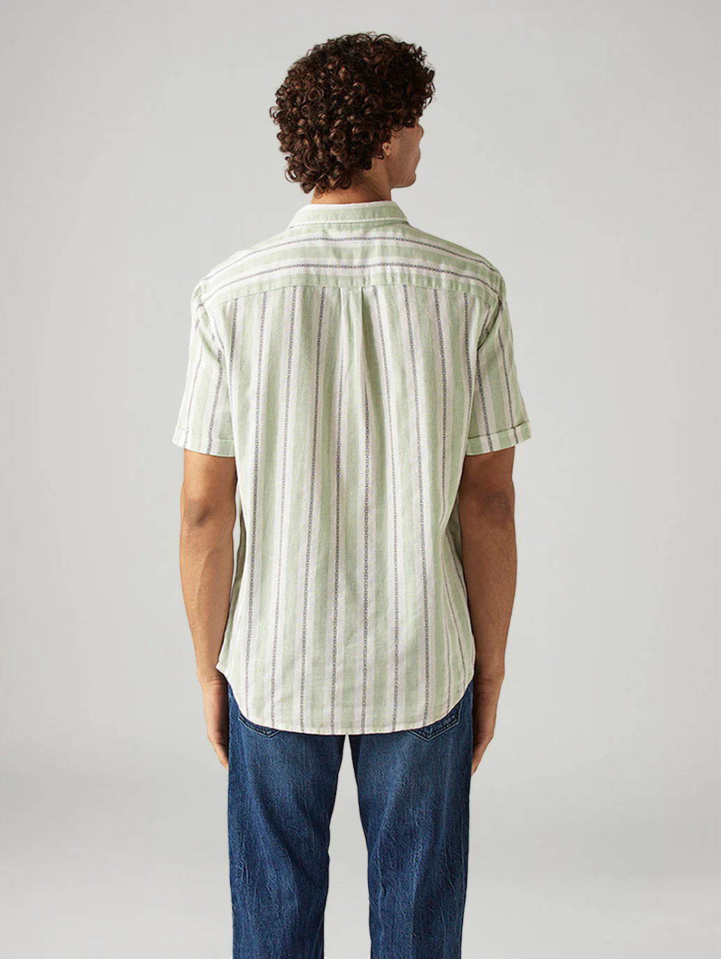 Men's Striped Relaxed Fit Shirt - Image 3