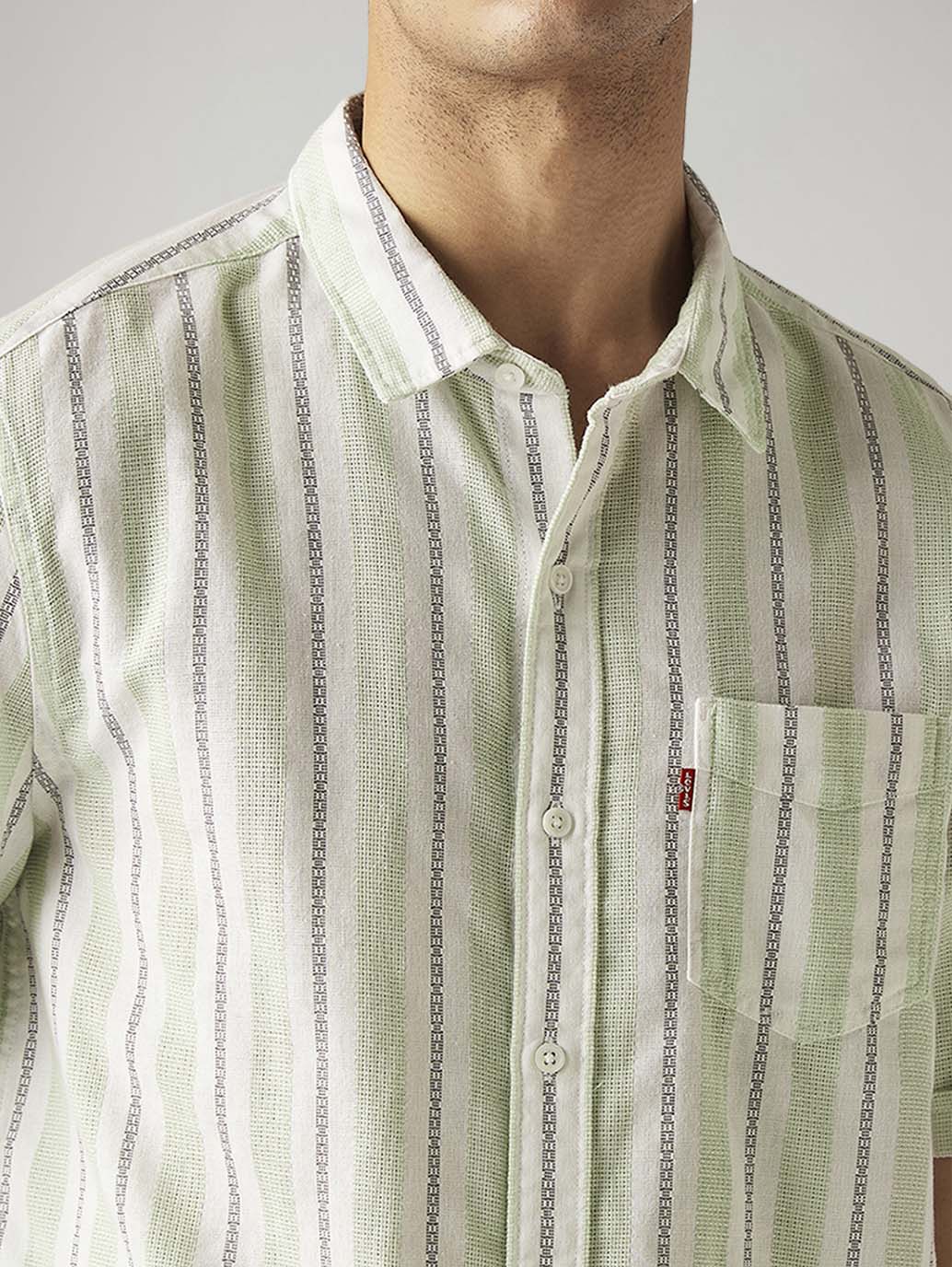Men's Striped Relaxed Fit Shirt - Image 4