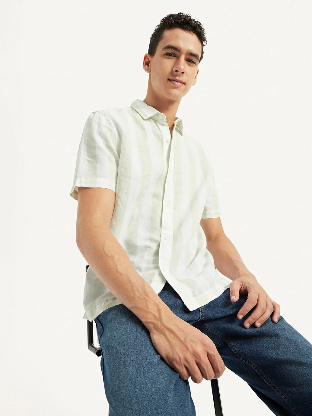 Men's Striped Loose Fit Shirt