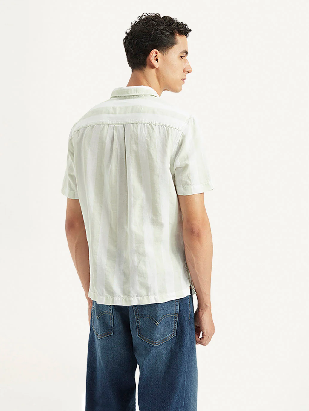 Men's Striped Loose Fit Shirt - Image 3