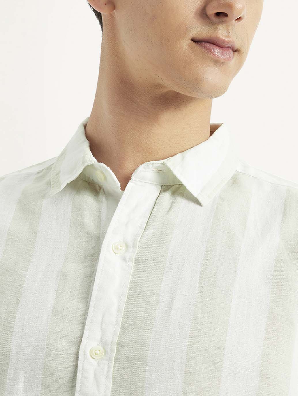 Men's Striped Loose Fit Shirt - Image 4