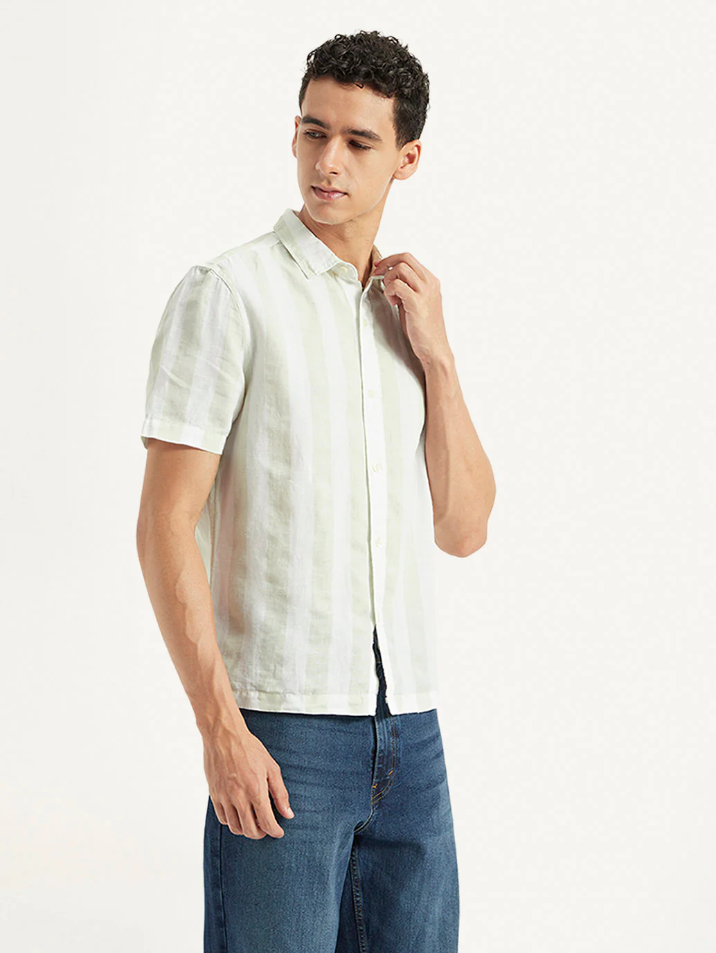 Men's Striped Loose Fit Shirt - Image 5