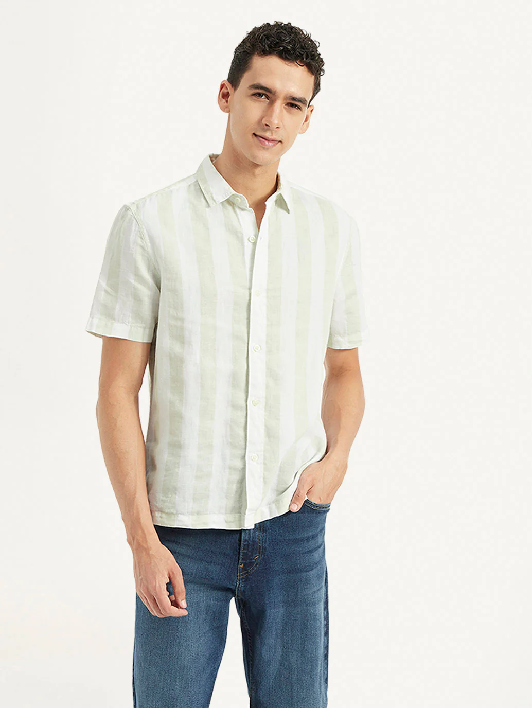 Men's Striped Loose Fit Shirt - Image 6