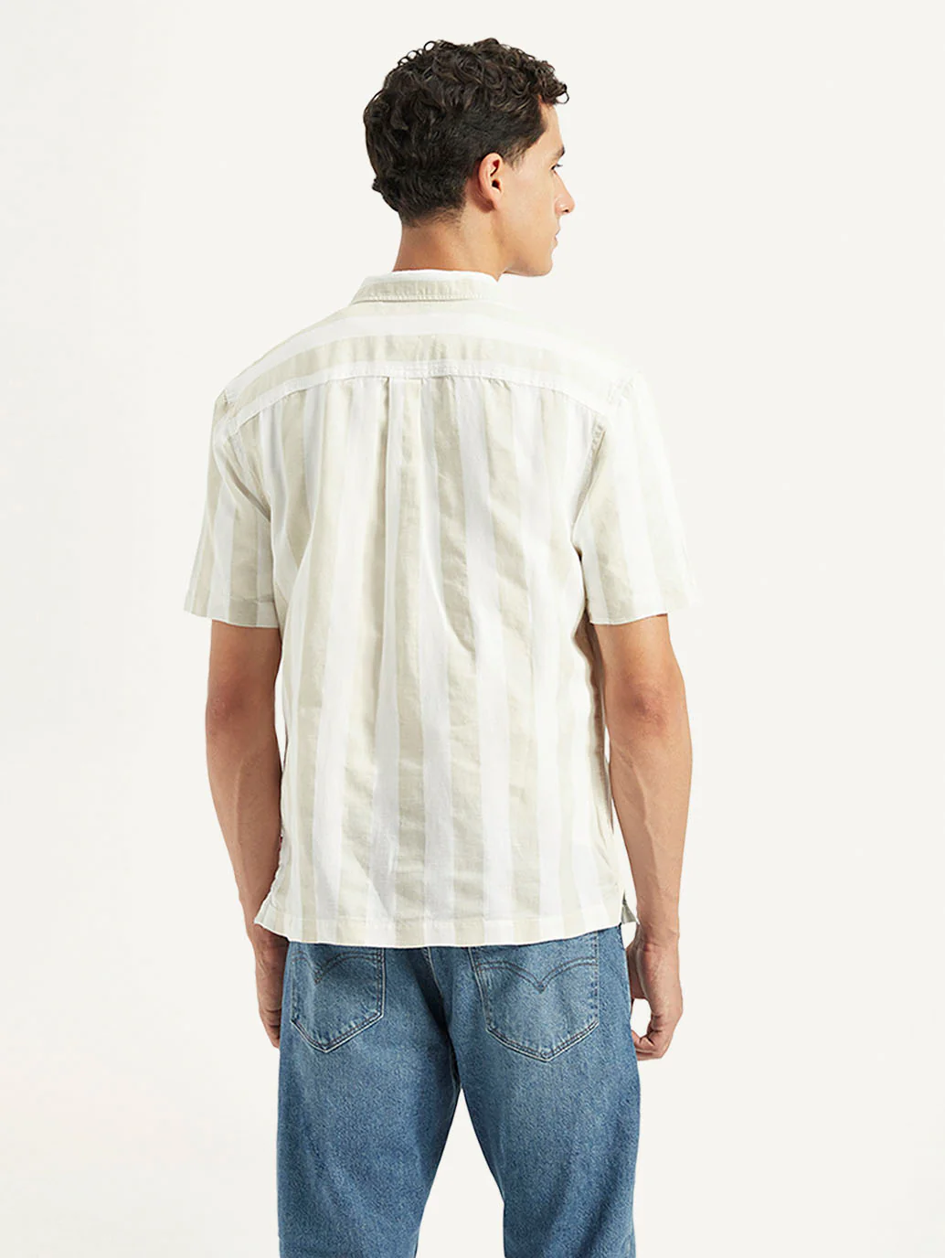 Men's Striped Loose Fit Shirt - Image 3