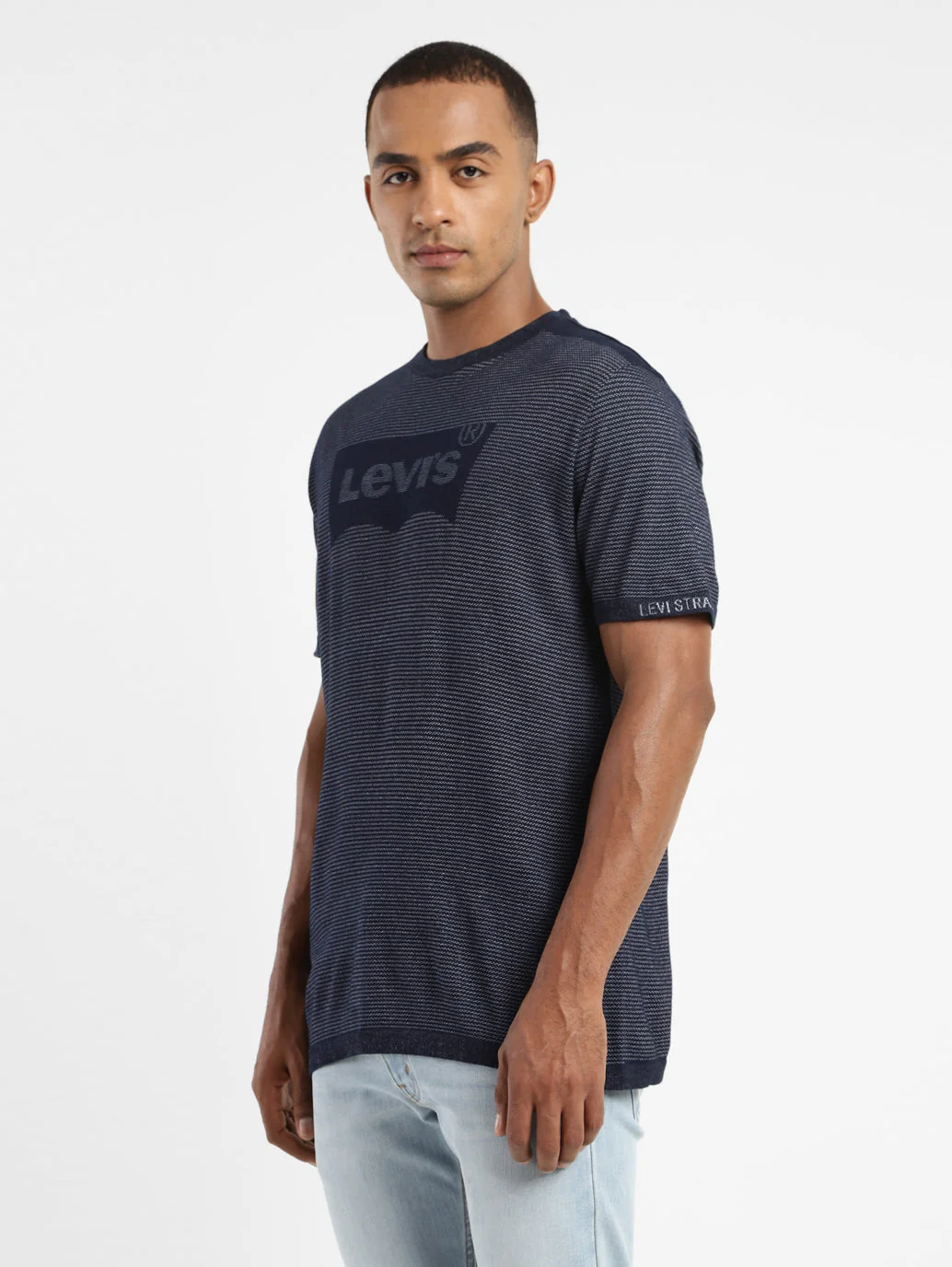 Men's Striped Round Neck T-shirt - Image 4