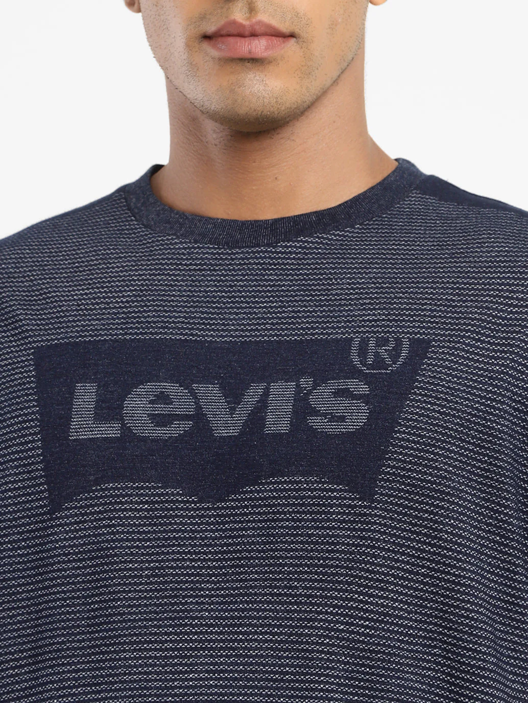Men's Striped Round Neck T-shirt - Image 5