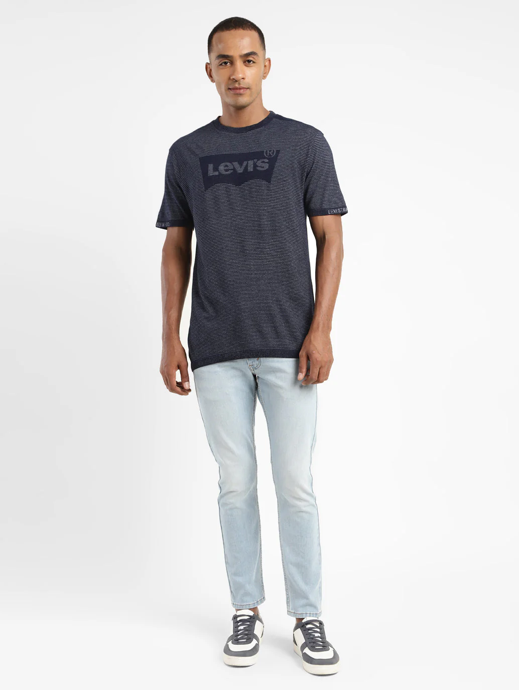 Men's Striped Round Neck T-shirt - Image 6