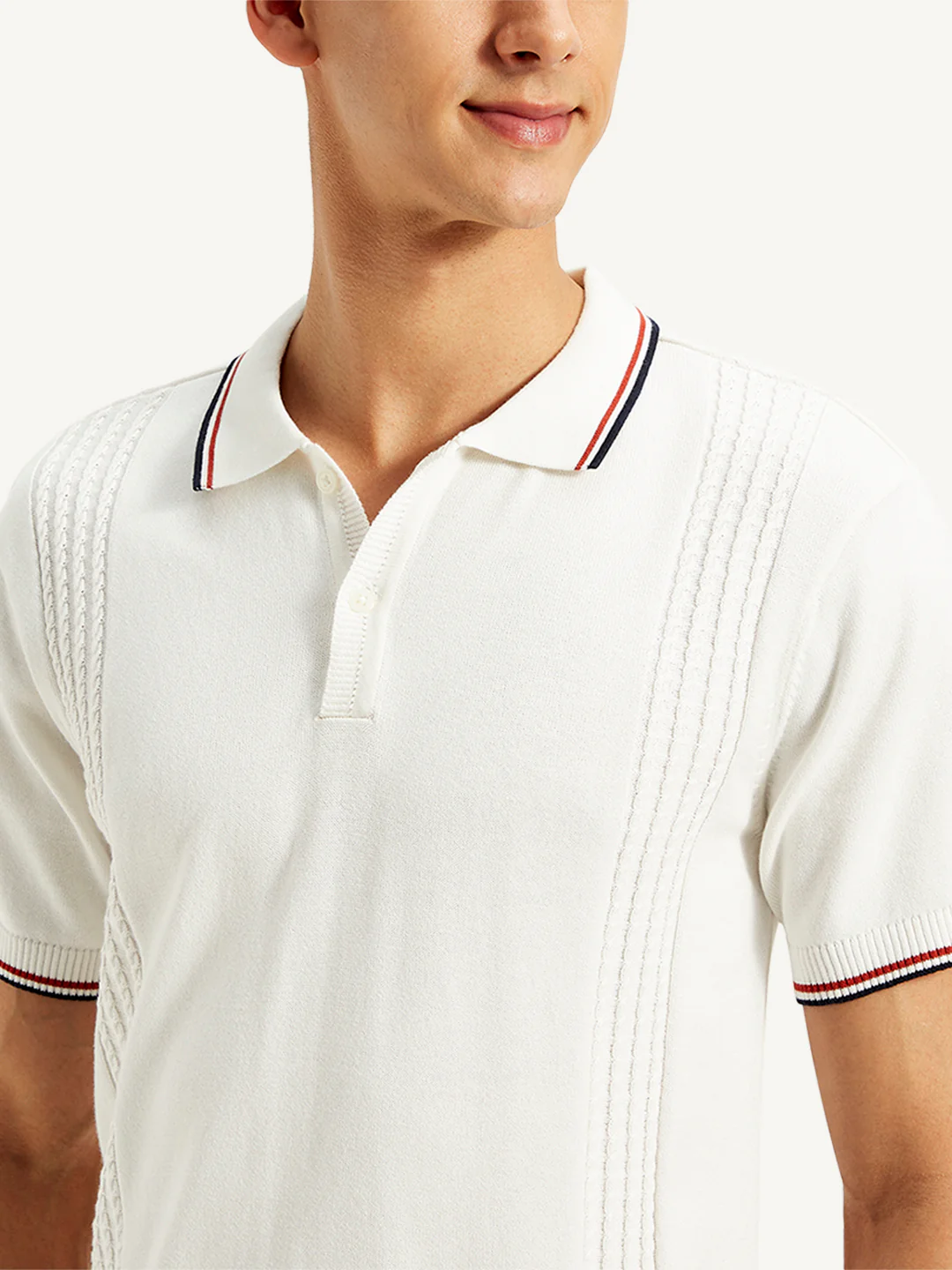 Men's Striped Slim Fit Polo T-Shirt - Image 5