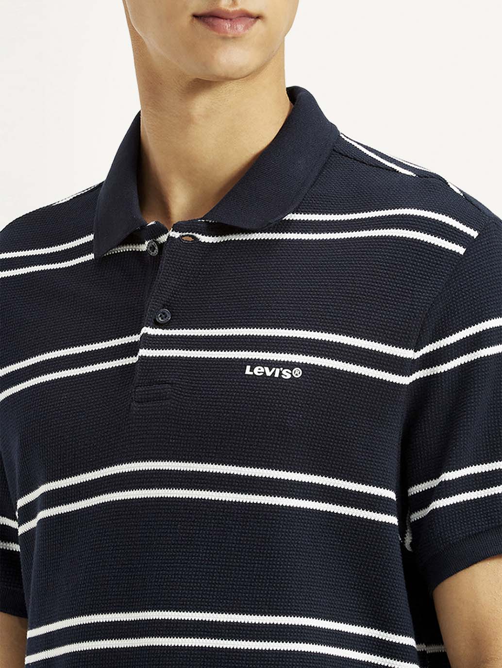 Men's Striped Slim Fit Polo T-shirt - Image 4