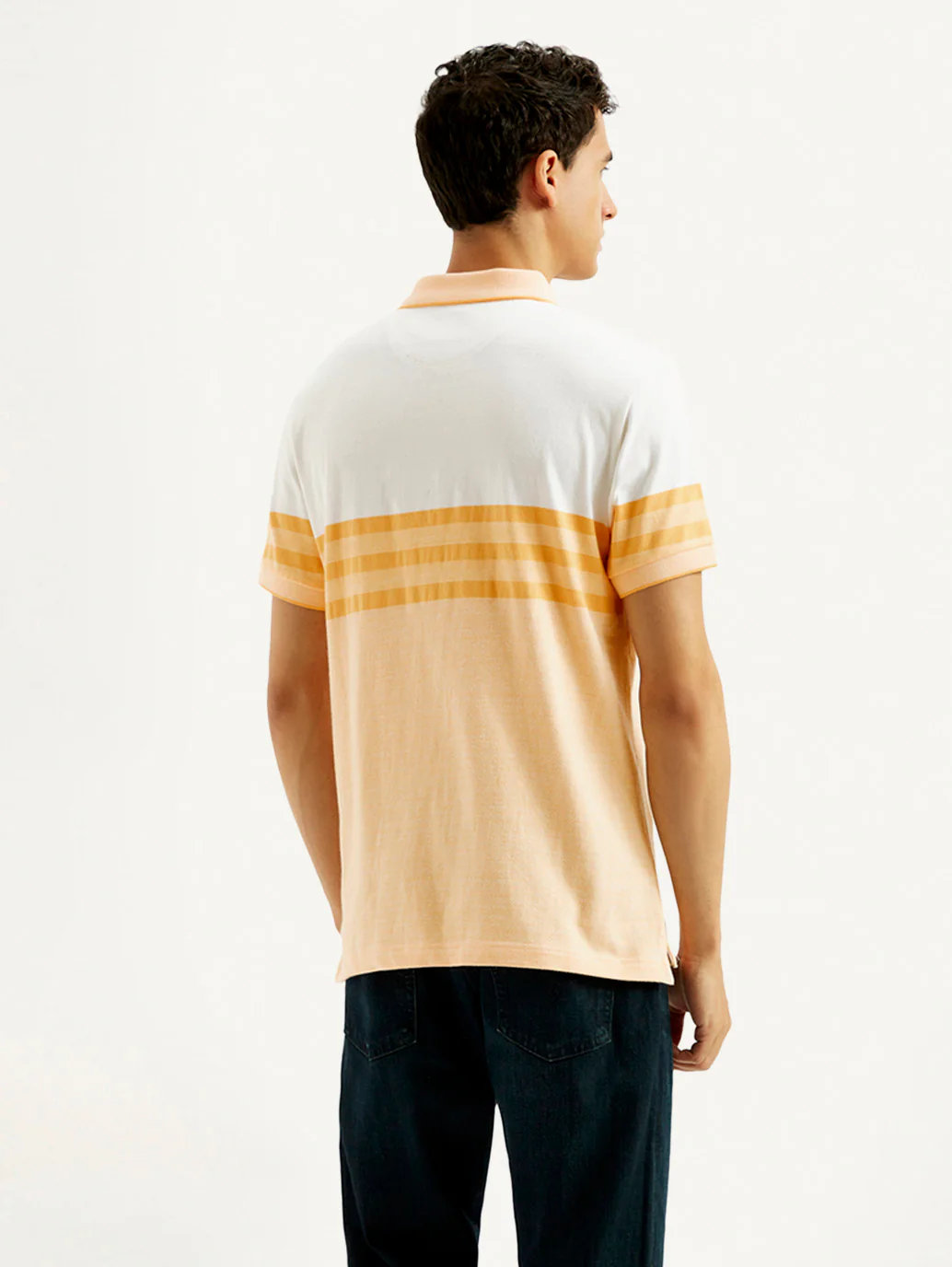 Men's Striped Slim Fit Polo T-shirt - Image 3