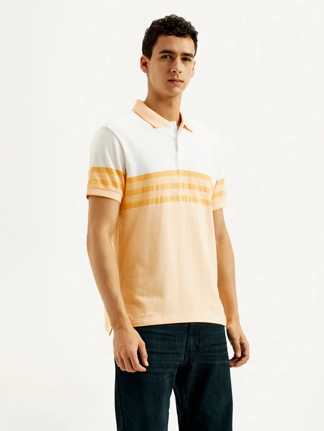 Men's Striped Slim Fit Polo T-shirt - Image 5