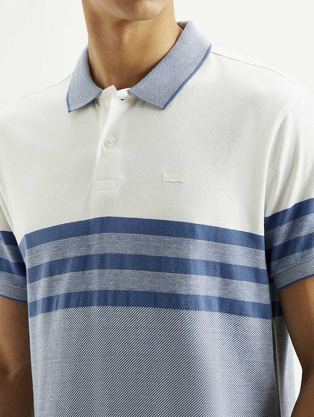 Men's Striped Slim Fit Polo T-shirt - Image 4