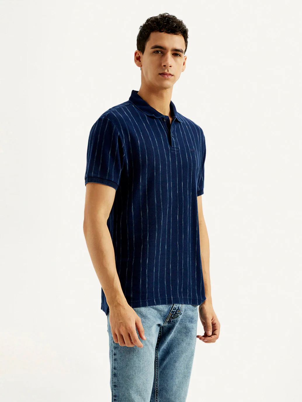 Men's Striped Slim Fit Polo T-shirt - Image 5