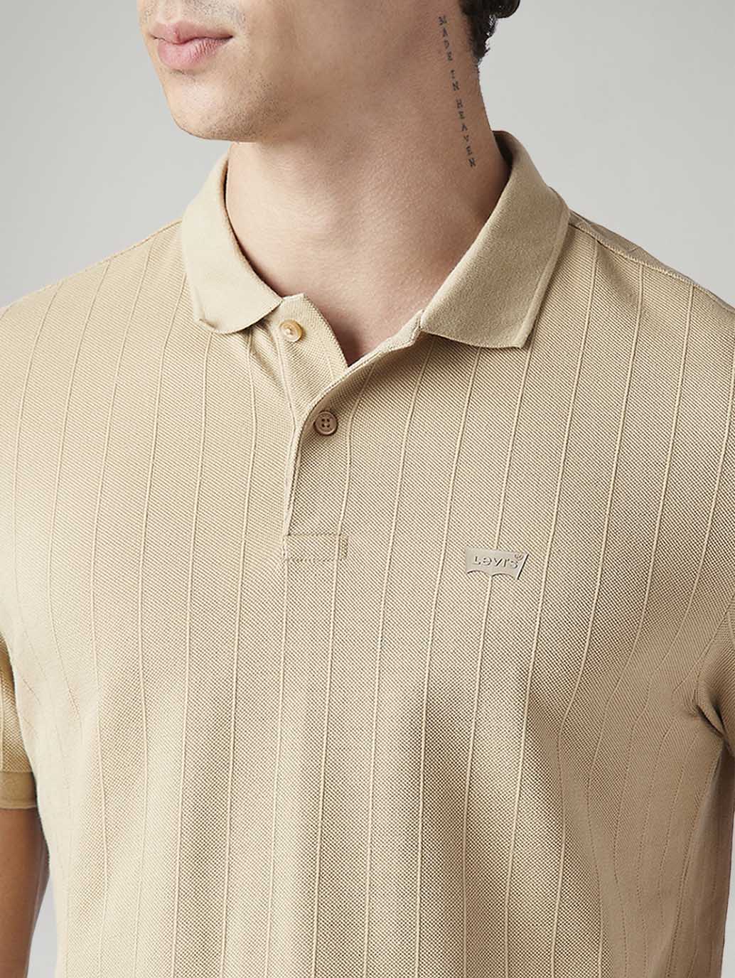 Men's Striped Slim Fit Polo T-Shirt - Image 3