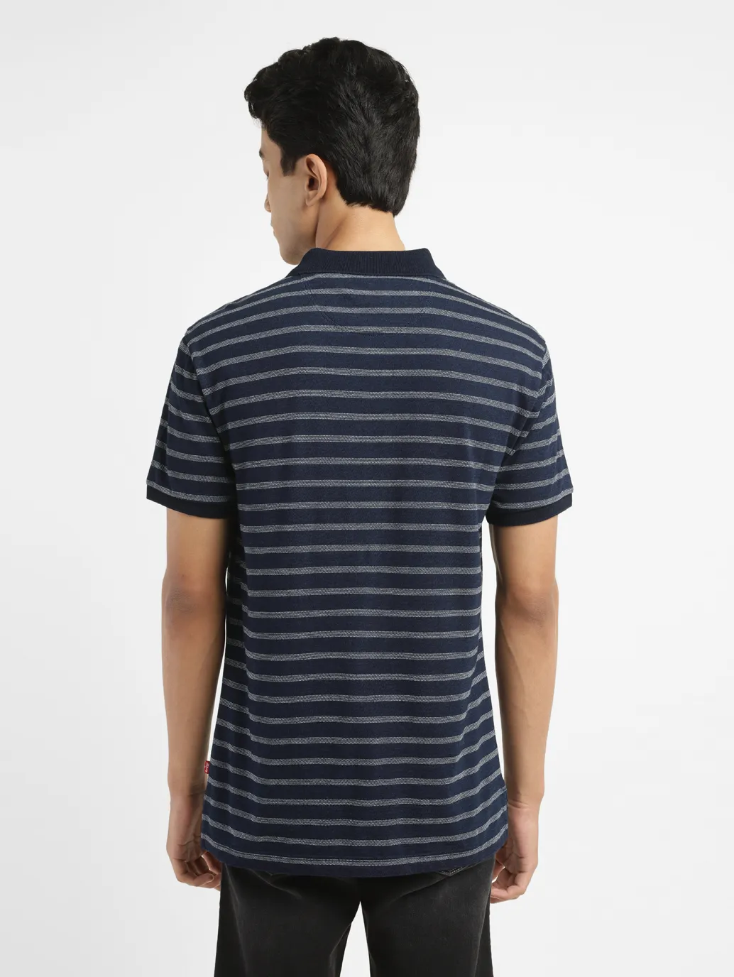 Men's Striped Slim Fit Polo T-shirt - Image 3